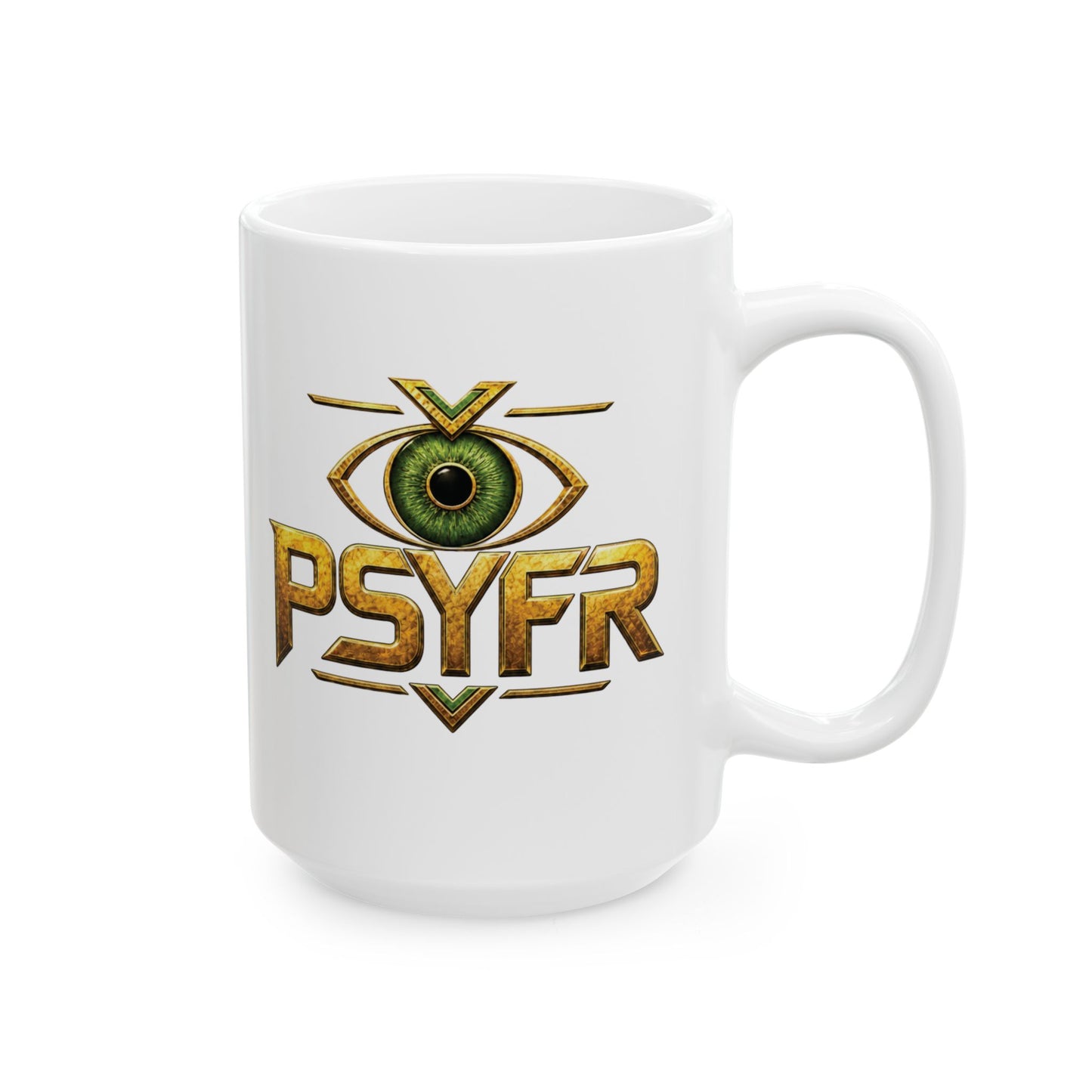 PSYFR Predictive Analytics compass-eye ceramic mug