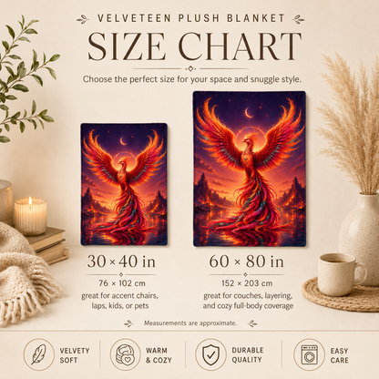 ARCHAIX Phoenix Rising velveteen plush blanket product image