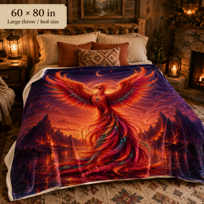 ARCHAIX Phoenix Rising velveteen plush blanket product image