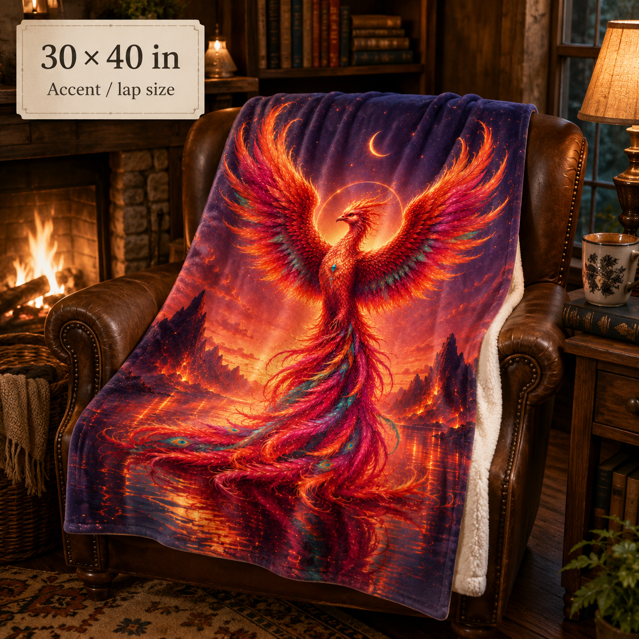 ARCHAIX Phoenix Rising velveteen plush blanket product image