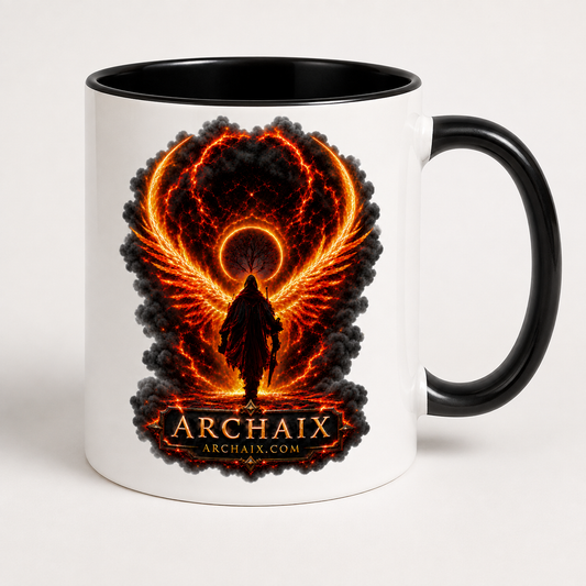 Fiery Errant black-accent ceramic mug product view