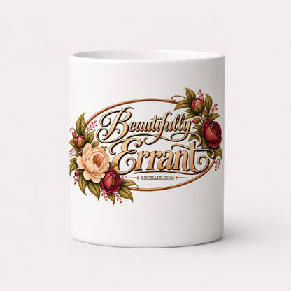 Beautifully Errant floral ceramic mug