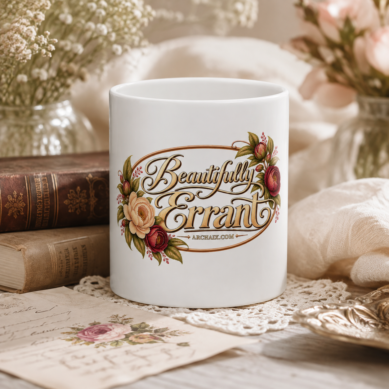 Beautifully Errant floral mug product view
