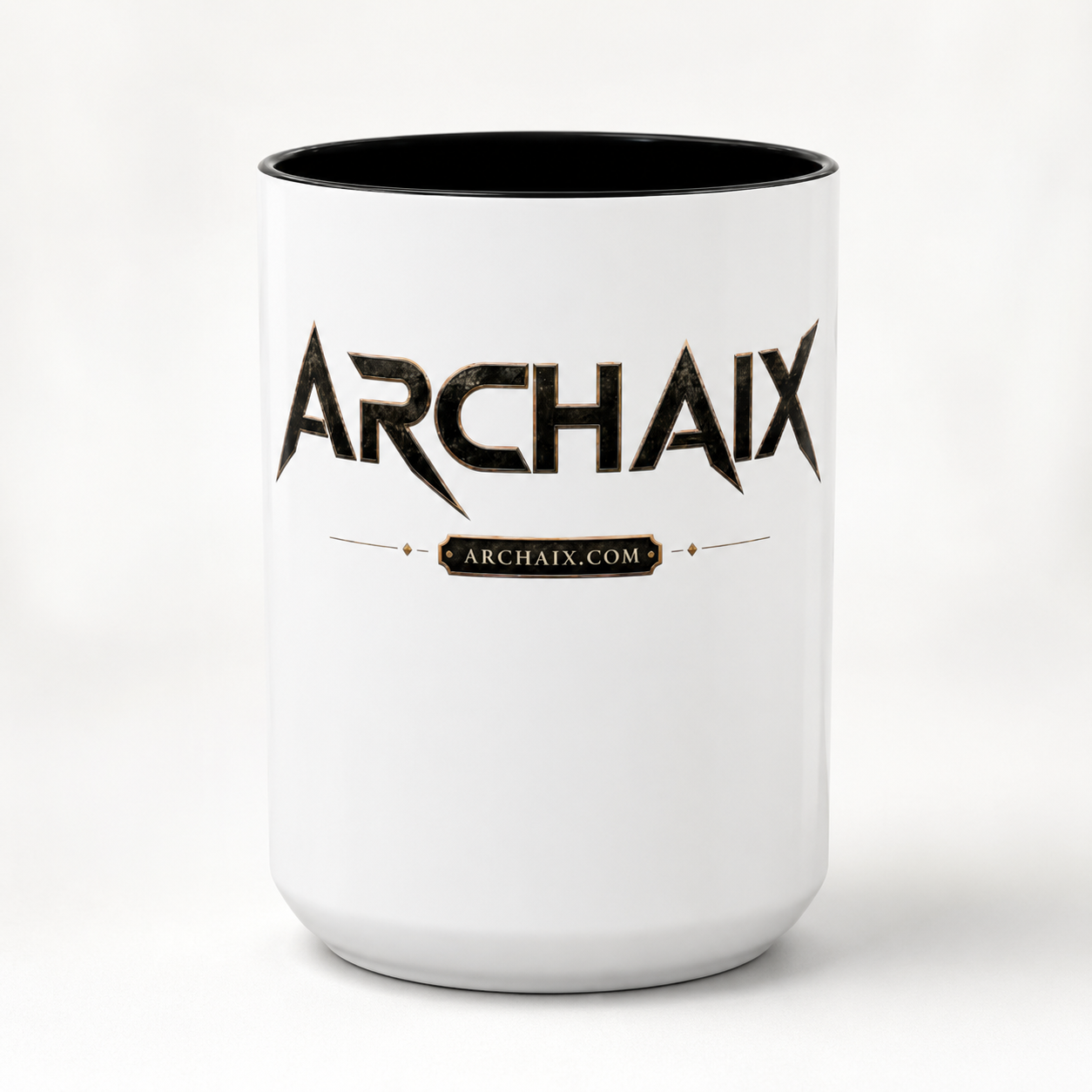 ARCHAIX logo black-handle mug product view