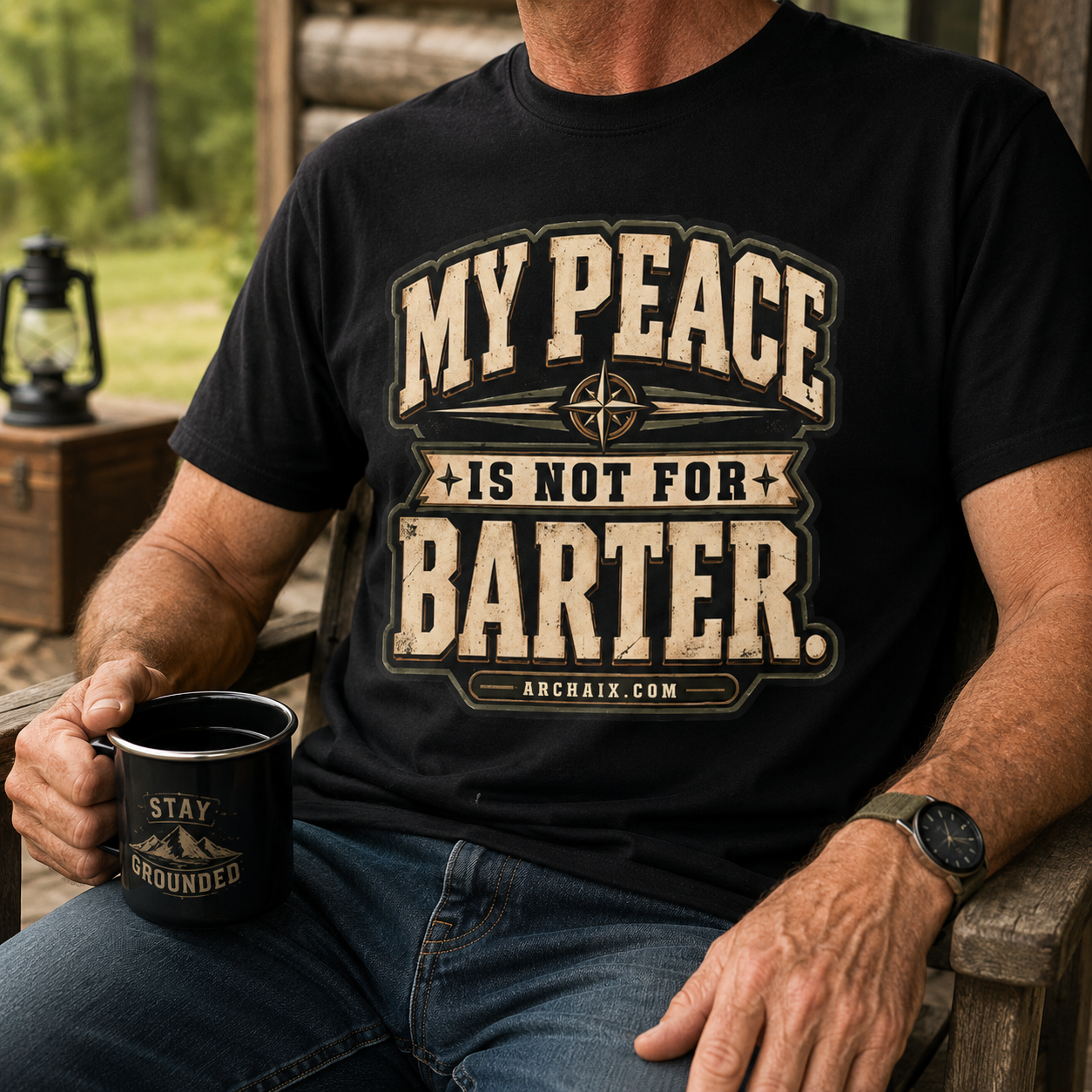 My Peace Is Not for Barter graphic T-shirt — alternate product view