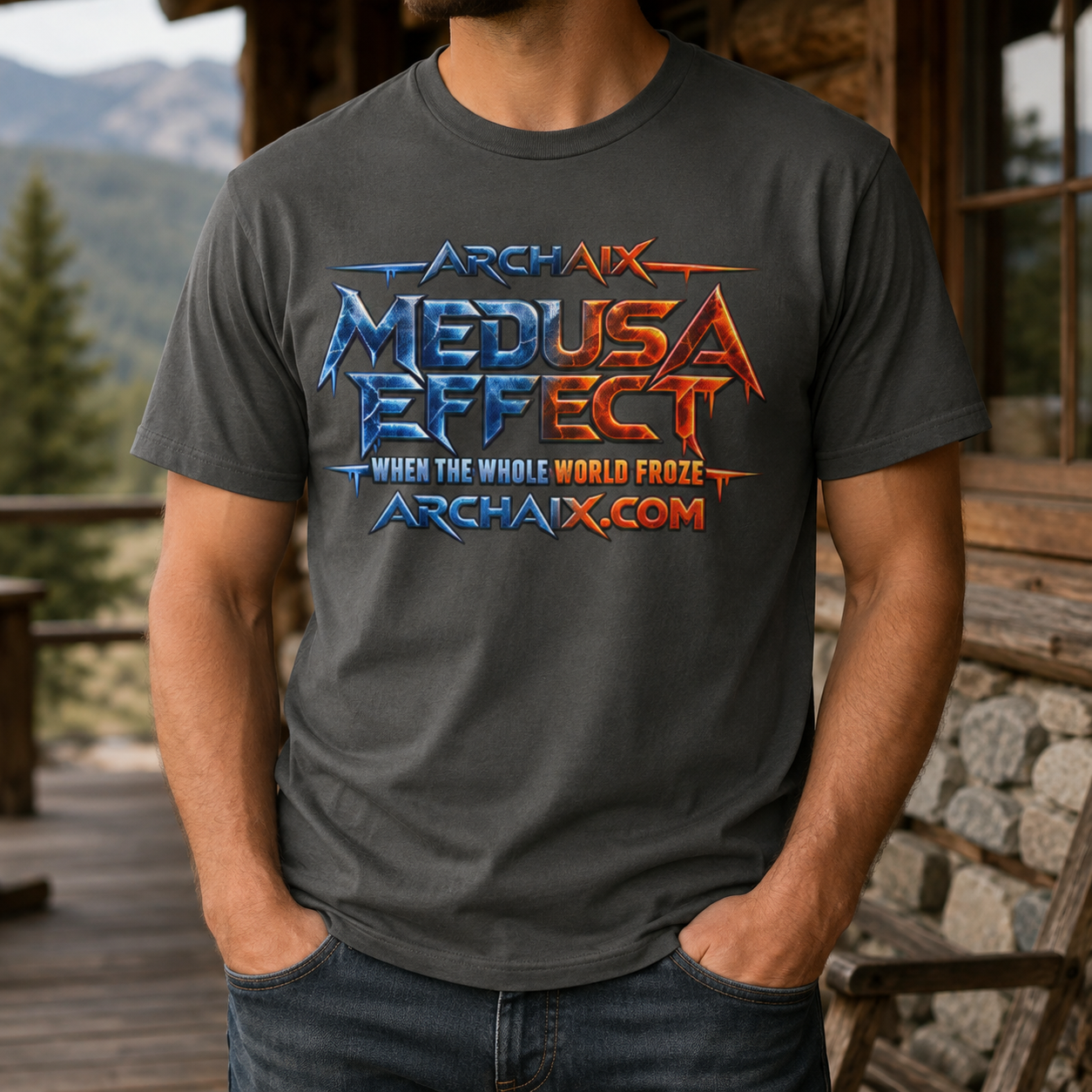Medusa Effect ARCHAIX graphic T-shirt — alternate product view