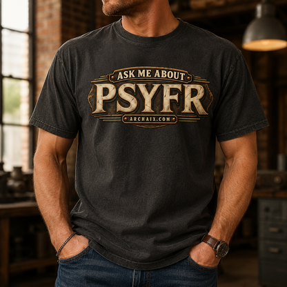 Ask Me About PSYFR T-shirt additional product view