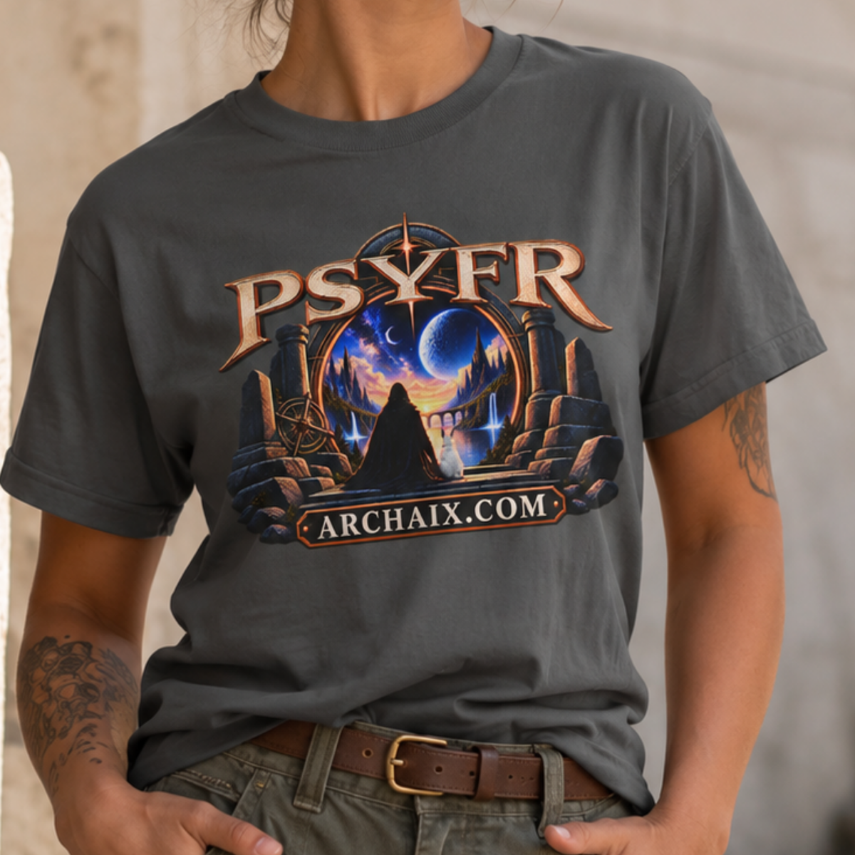 PSYFR Beyond the Threshold Comfort Colors graphic tee additional view