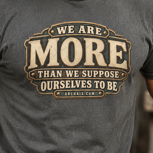 We Are More Than We Suppose Ourselves to Be T-shirt main product mockup