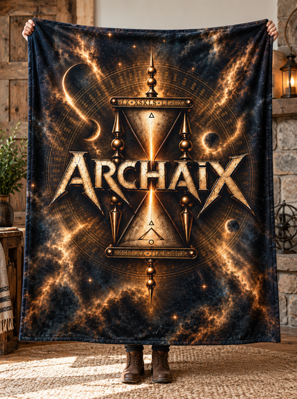 ARCHAIX Hourglass velveteen plush blanket main product mockup