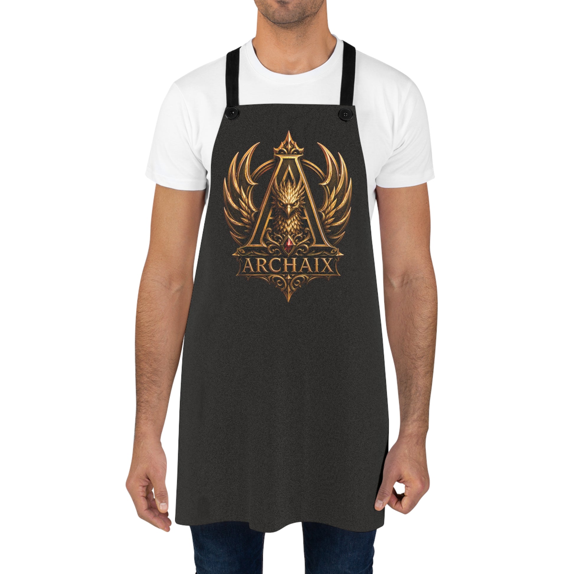 ARCHAIX Gold Crest black apron alternate product view