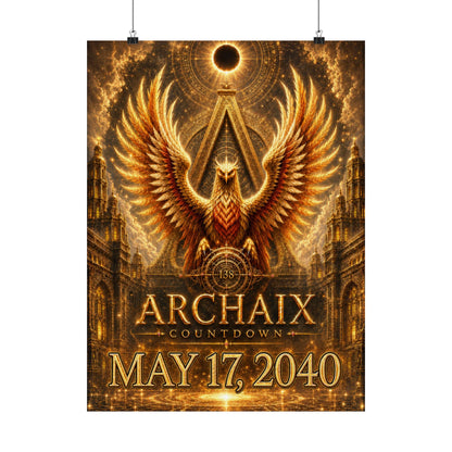 Celestial 138 Countdown Phoenix poster product image in bronze, gold, and black