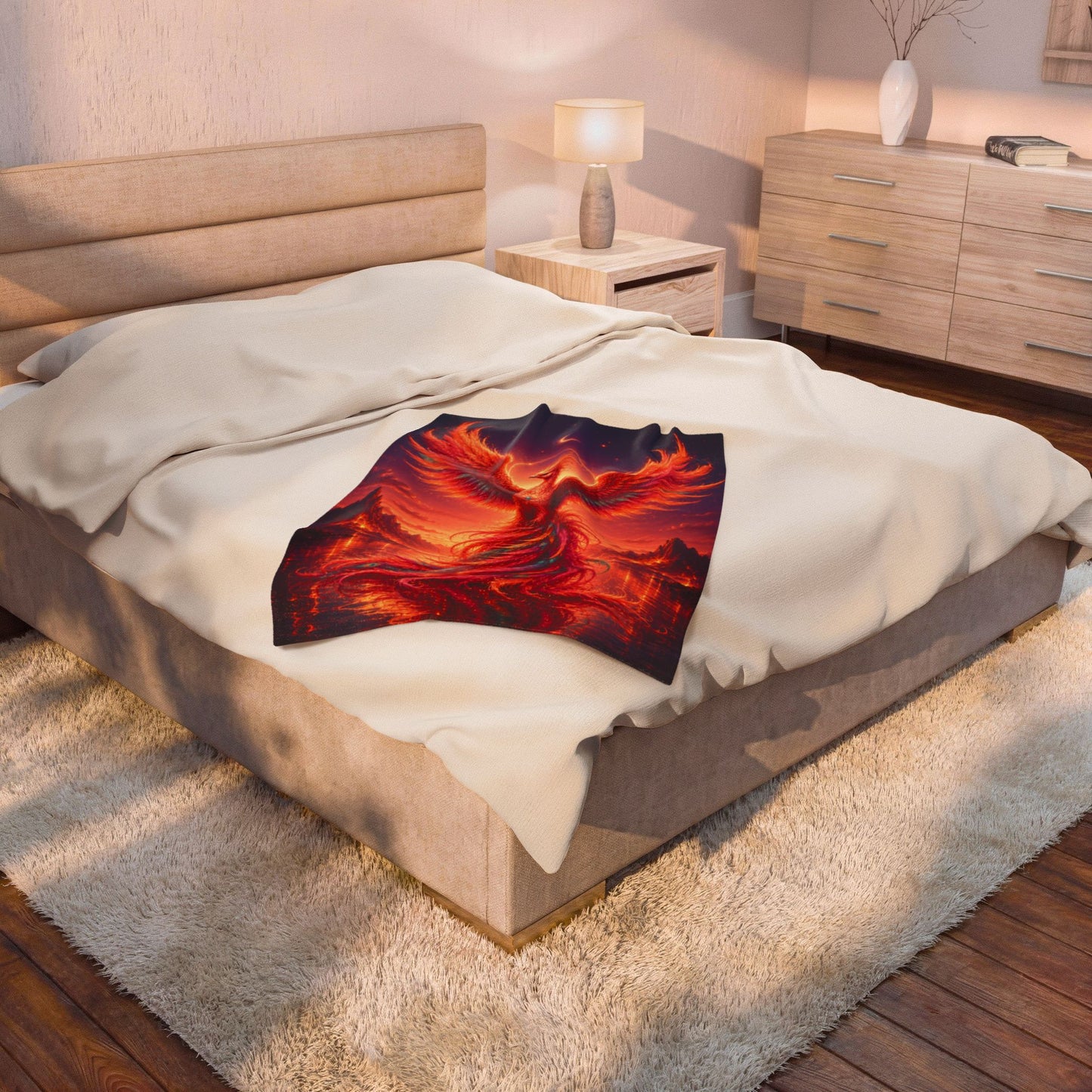 ARCHAIX Phoenix Rising velveteen plush blanket product image