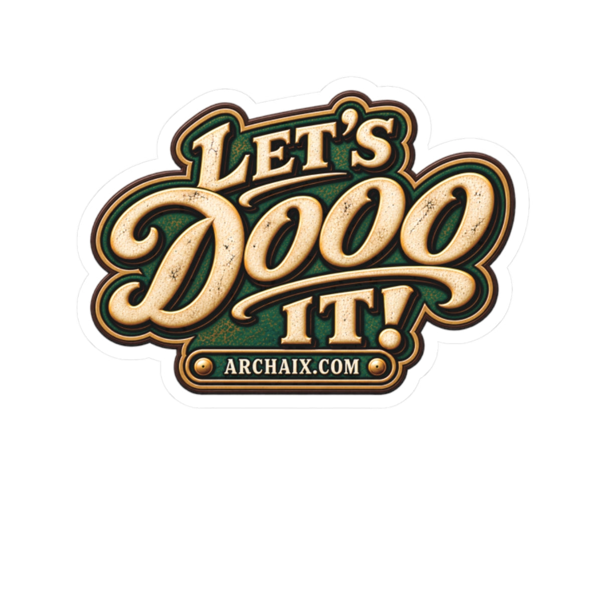 Let’s Dooo It glossy kiss-cut sticker product mockup