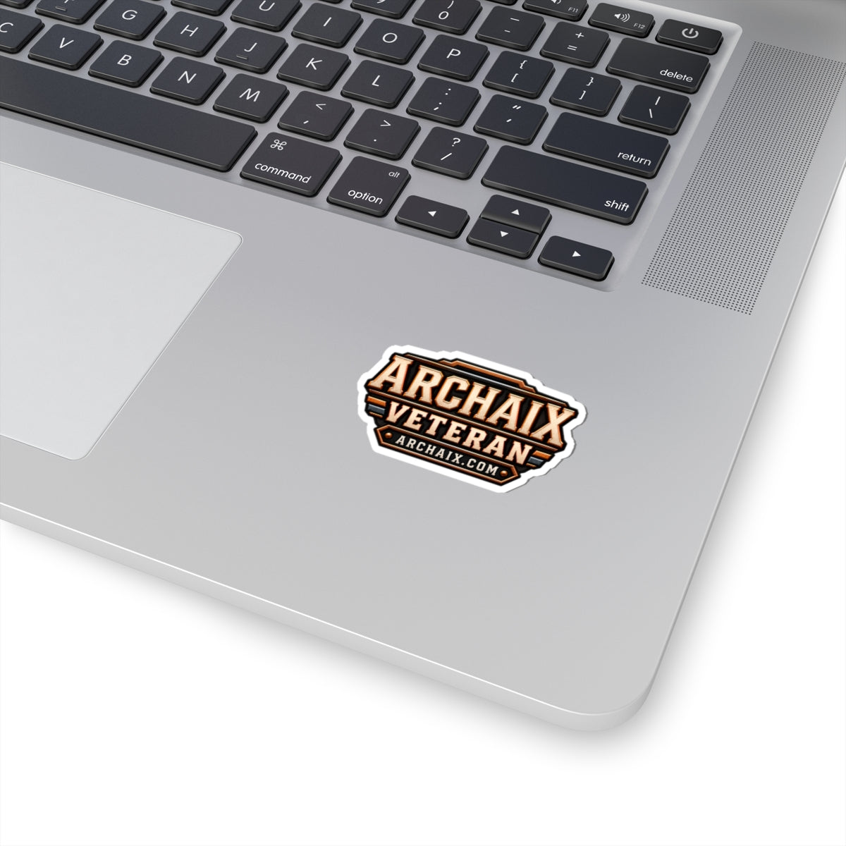 ARCHAIX Veteran retro emblem sticker in bronze, ivory, and deep shadow tones