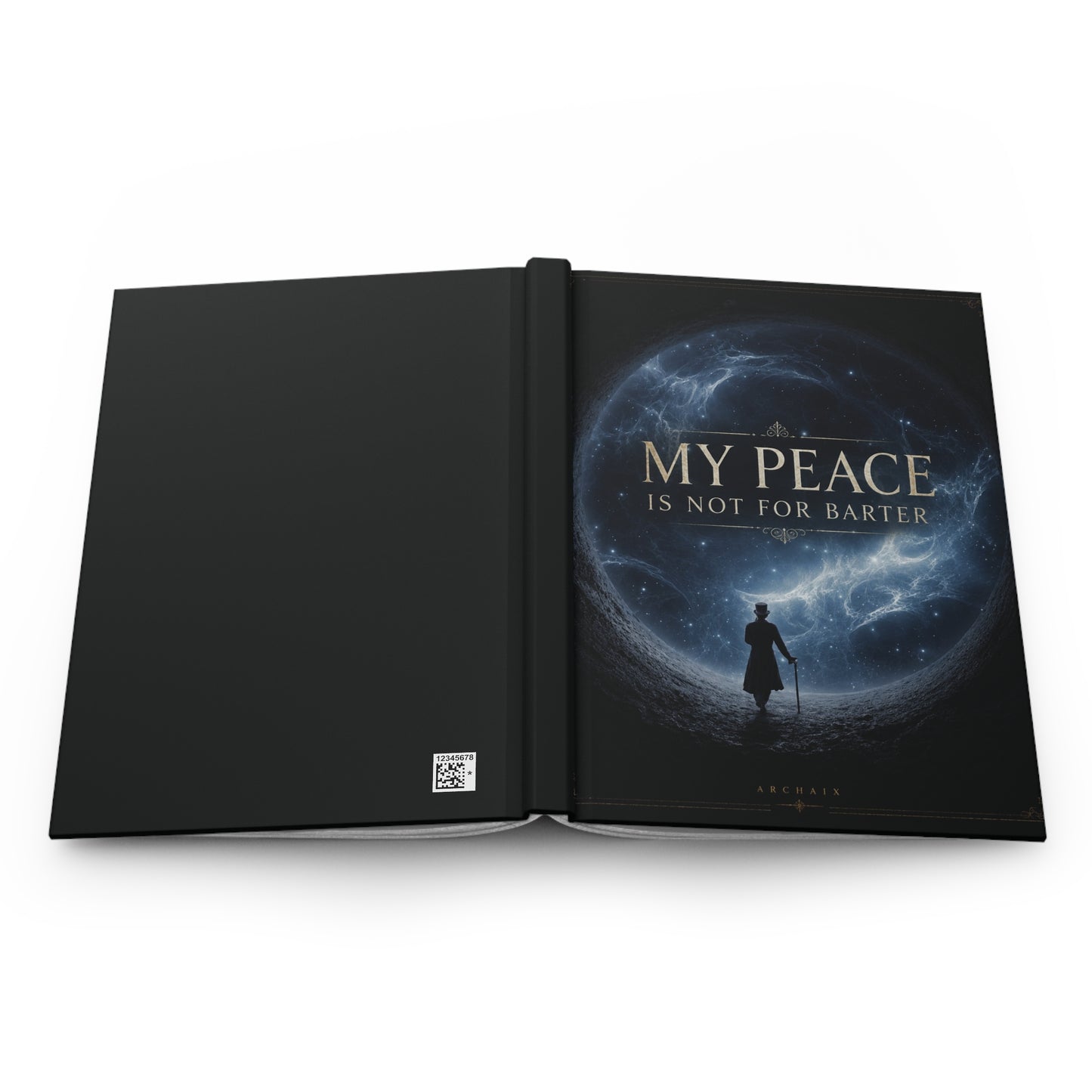 ARCHAIX My Peace Is Not for Barter hardcover journal shown open
