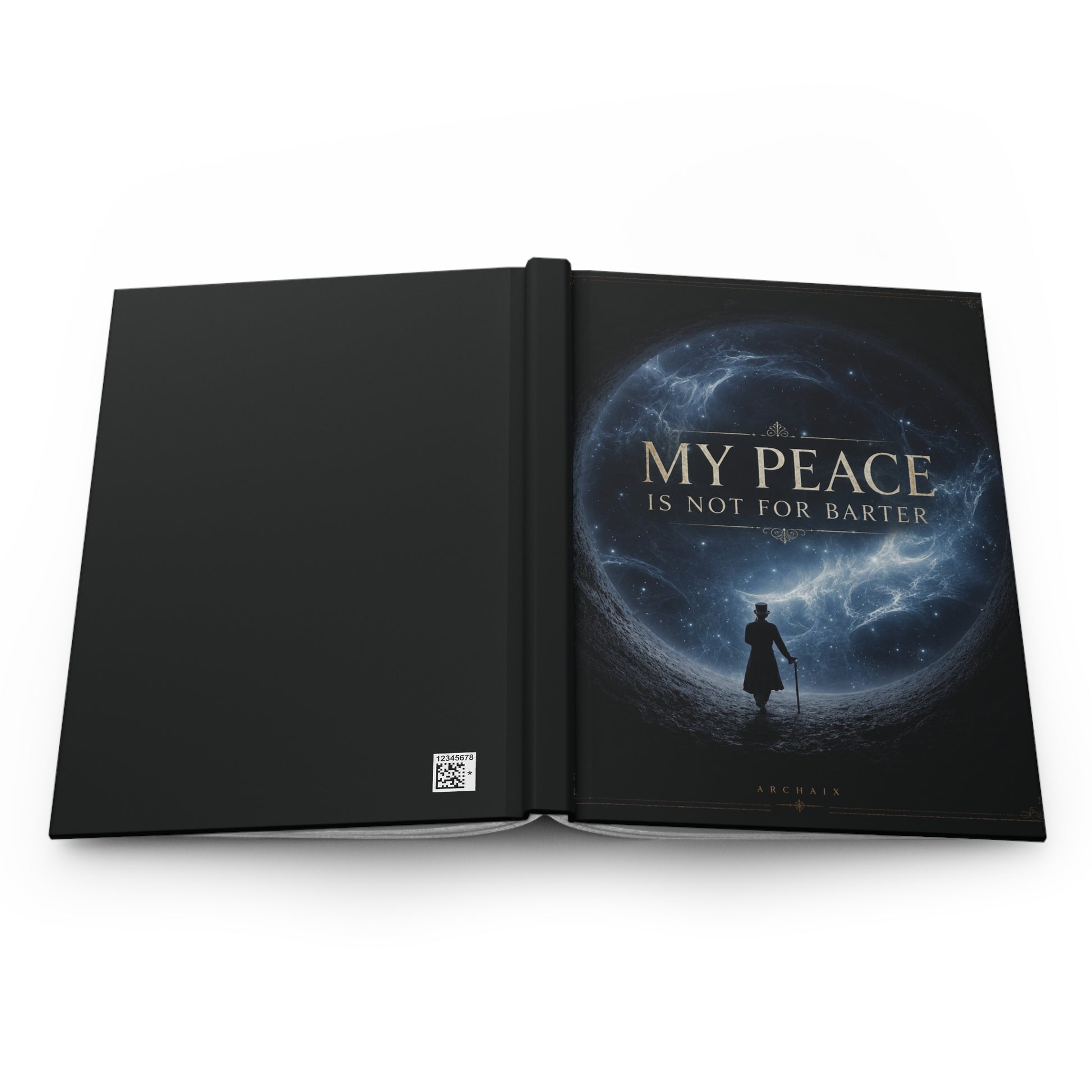 ARCHAIX My Peace Is Not for Barter hardcover journal shown open