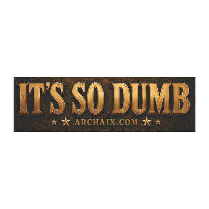 It’s So Dumb vintage Western 10 × 3 car magnet