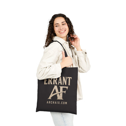 ERRANT AF Black Cotton Canvas Tote Bag