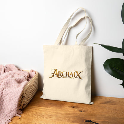 ARCHAIX antique gold wordmark cotton canvas tote product image