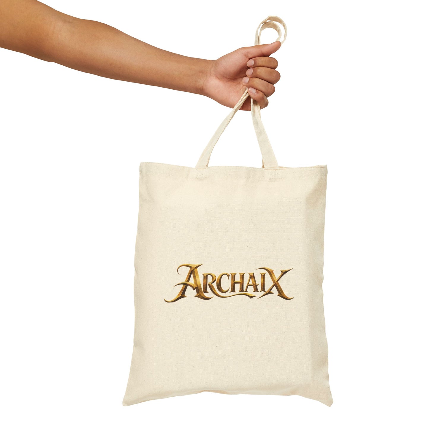 ARCHAIX antique gold wordmark cotton canvas tote product image