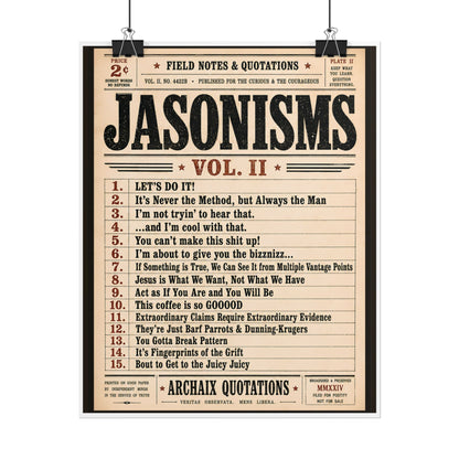 Jasonisms Vol. II vintage quote poster product image
