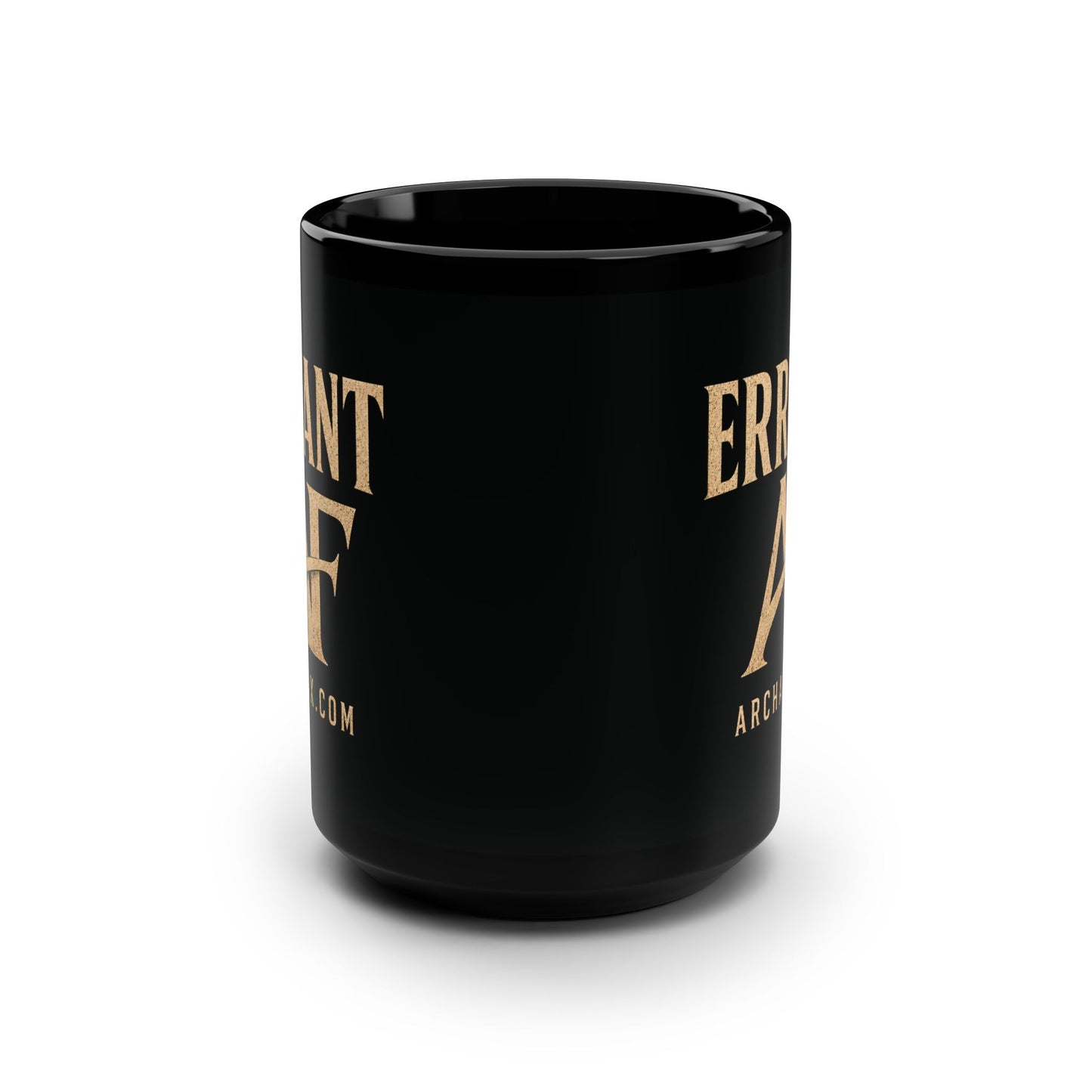 ERRANT AF 15 oz black ceramic coffee mug