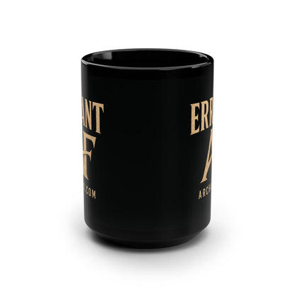 ERRANT AF 15 oz black ceramic coffee mug