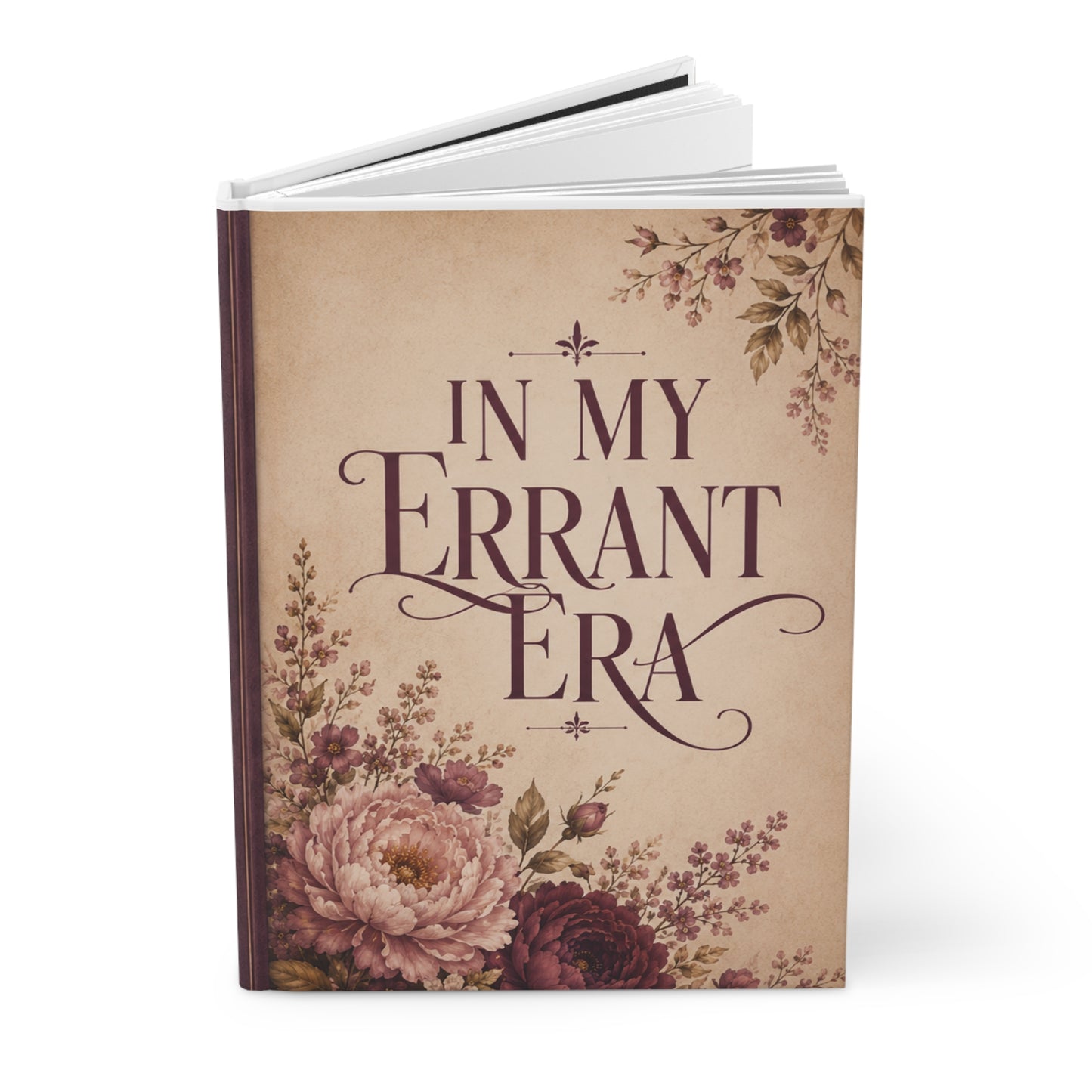 In My Errant Era vintage floral hardcover journal