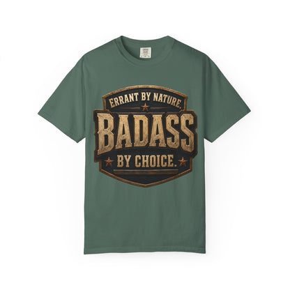 Errant by Nature, Badass by Choice vintage shield T-shirt product image