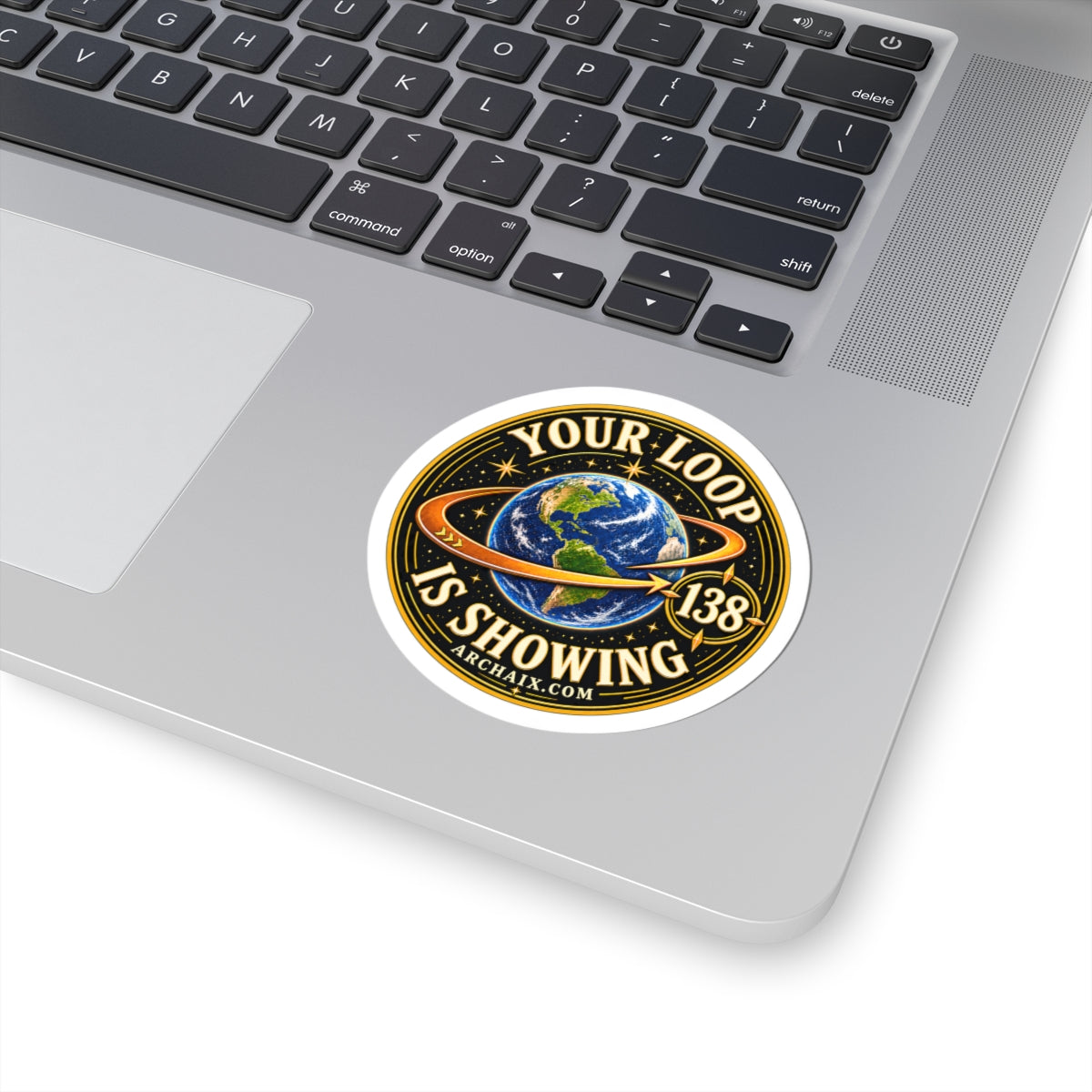 Your Loop Is Showing vintage globe sticker product mockup