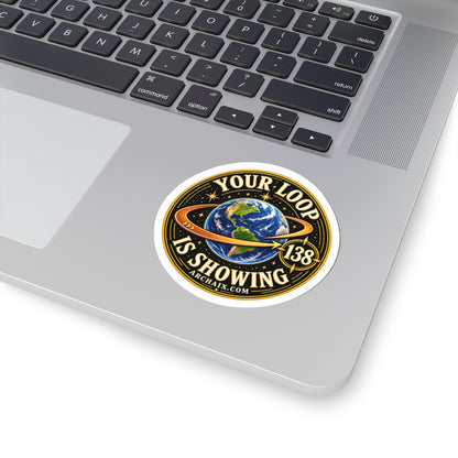 Your Loop Is Showing vintage globe sticker product mockup