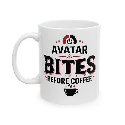 Avatar Bites Before Coffee PSYFR ceramic mug