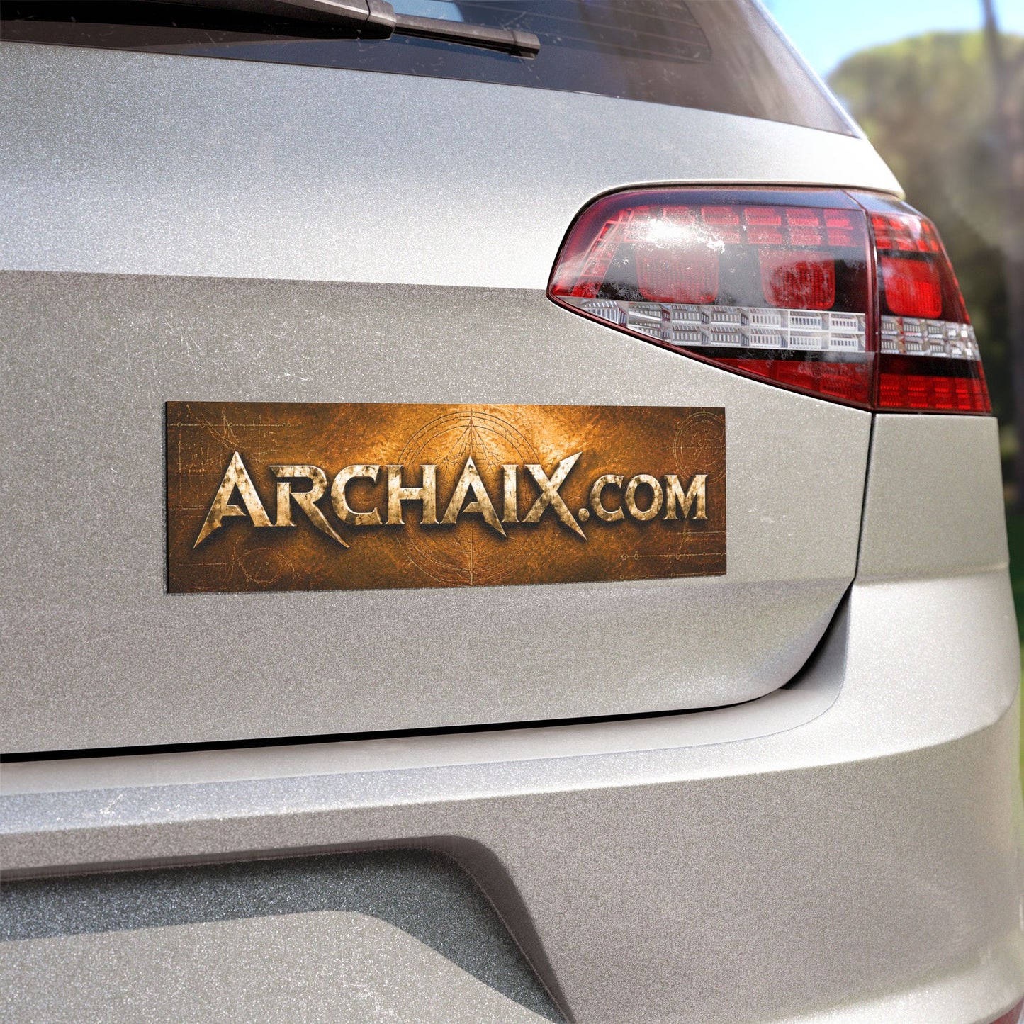 ARCHAIX.COM rustic bronze 10 × 3 car magnet