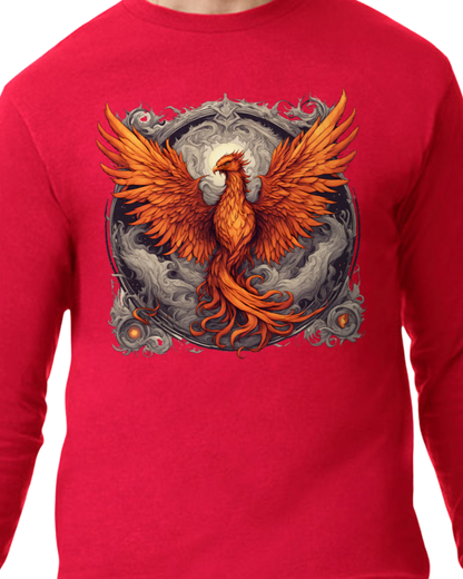 Bordered Phoenix Long Sleeve T-Shirt
