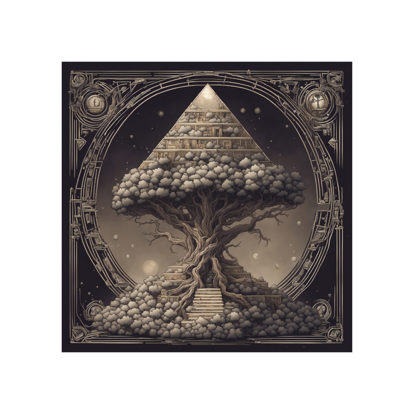 Pyramid World Tree Vintage Tank Top