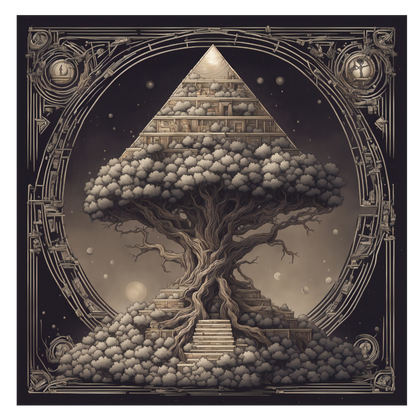 Pyramid World Tree Zip Hoodie