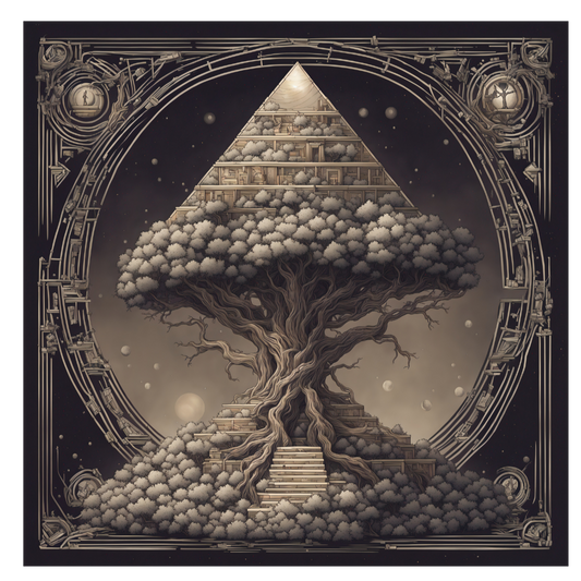 Pyramid World Tree Zip Hoodie