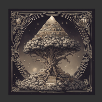 Pyramid World Tree Men's V-Neck T-Shirt