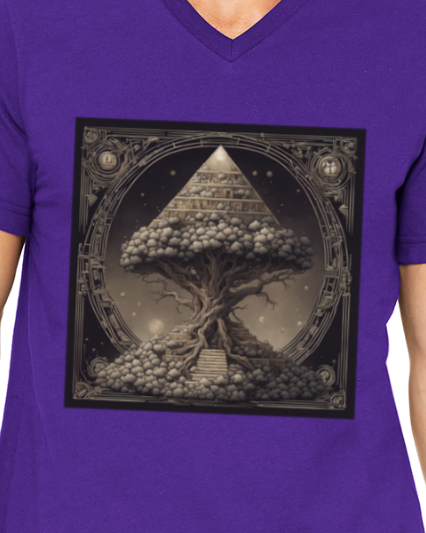 Pyramid World Tree Men's V-Neck T-Shirt
