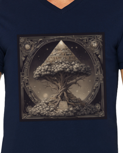 Pyramid World Tree Men's V-Neck T-Shirt