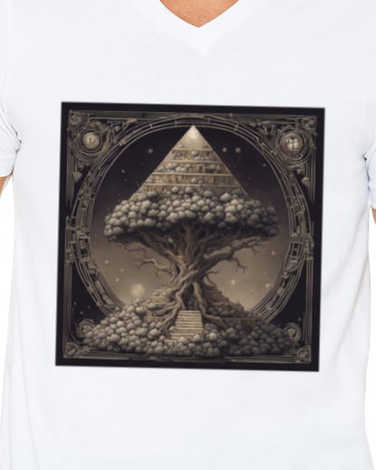 Pyramid World Tree Men's V-Neck T-Shirt