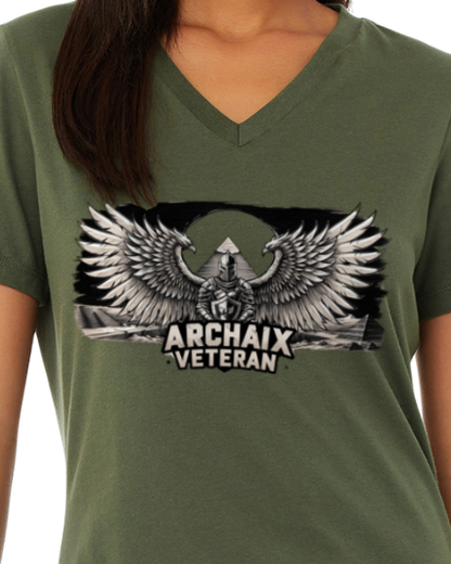 Archaix Veteran Women's V-Neck T-Shirt