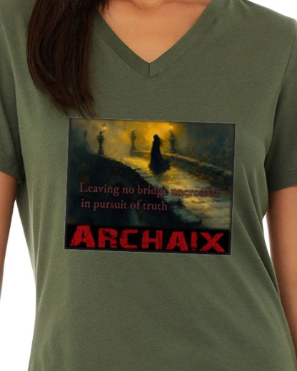 Leaving No Bridge Women's V-Neck T-Shirt