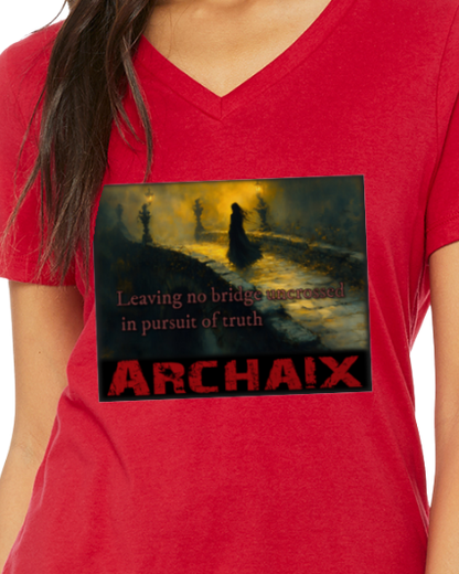 Leaving No Bridge Women's V-Neck T-Shirt