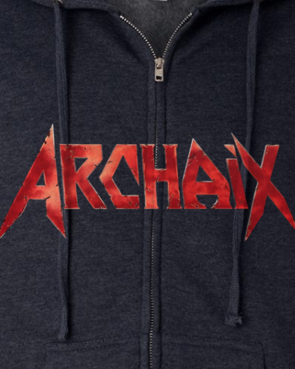 Archaix Red Jagged Zip Hoodie