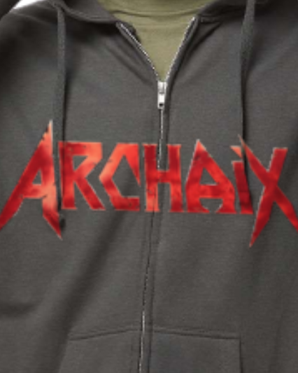 Archaix Red Jagged Zip Hoodie