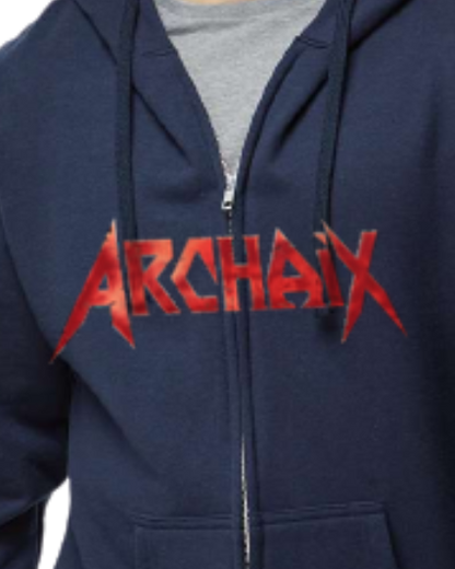 Archaix Red Jagged Zip Hoodie