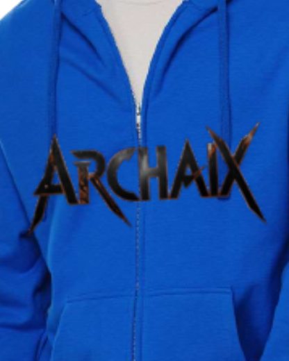 Archaix Black Jagged Zip Hoodie