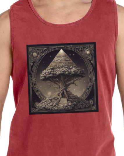 Pyramid World Tree Vintage Tank Top